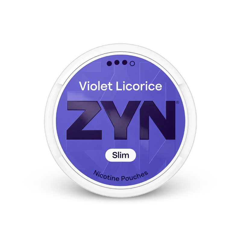 ZYN nikotinové sáčky Violet Licorice Slim 9 mg – dóza nikotinových sáčků