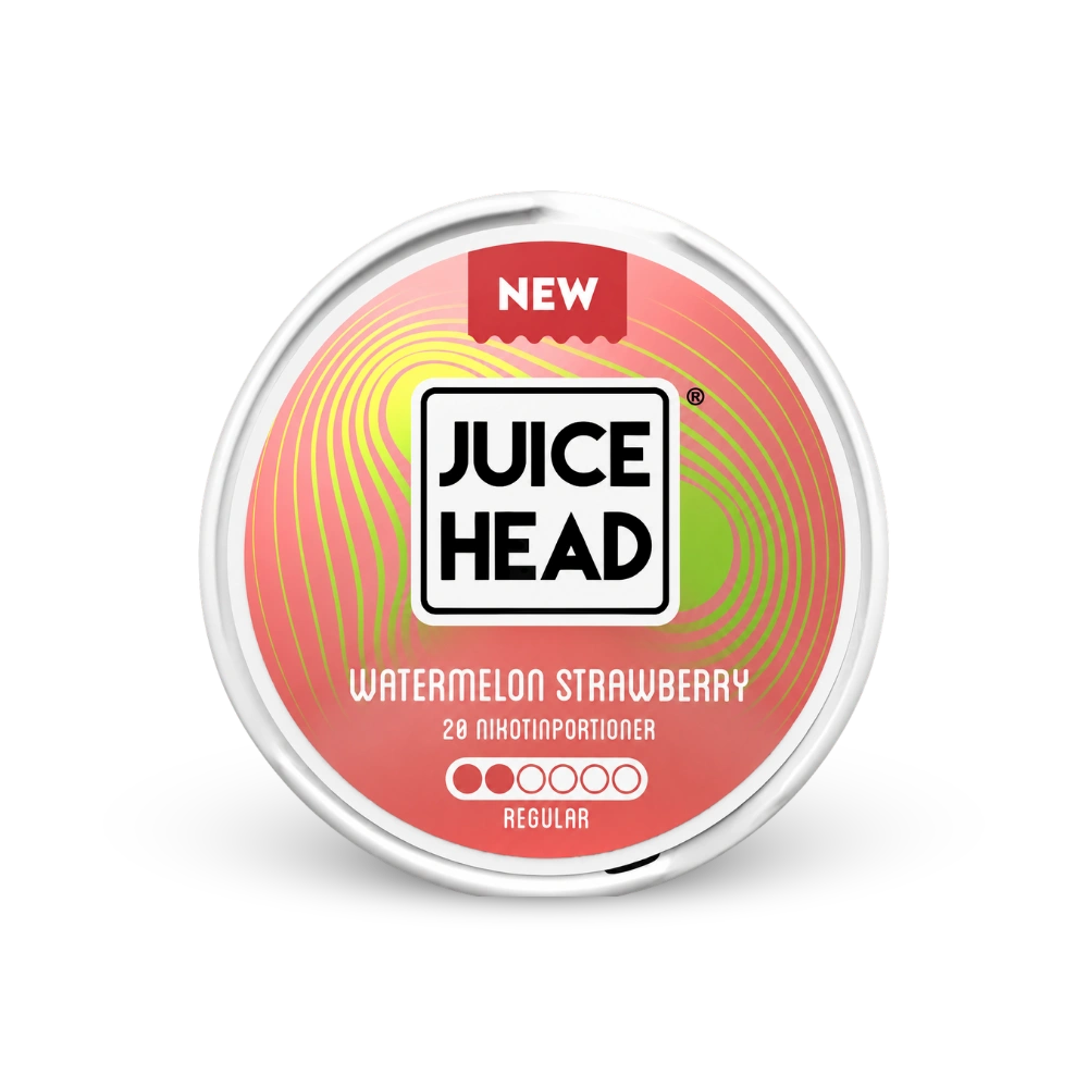 Juice Head nikotinové sáčky Watermelon Strawberry Slim 6 mg – dóza nikotinových sáčků
