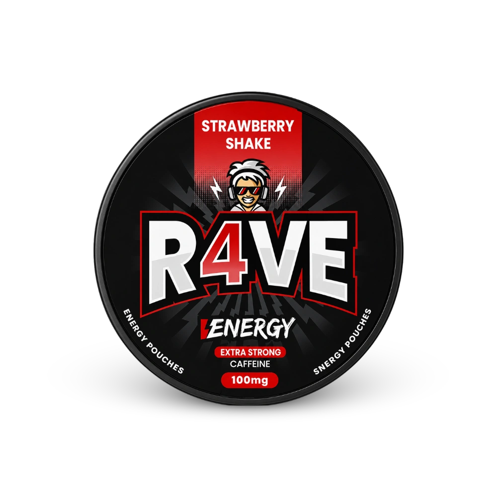 RAVE kofeinové sáčky Strawberry Shake 100 mg